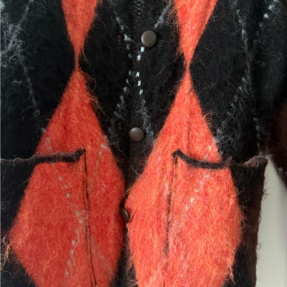 Zara Women's Bold Orange and Black Cardigan - Picture 5 of 8